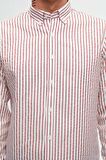 Slim Fit Kırmızı Çizgili Gömlek 6HC02ORT10265