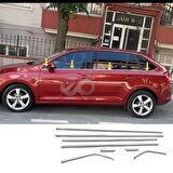 Skoda Rapid Spaceback Krom Cam Çıtası 8 prç.2013 ve üzeri P.Çelik