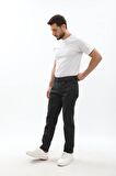 Erkek Regular Fit Koyu Gri Jean Pantolon