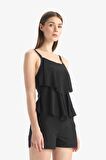 DeFacto Regular Fit Tül Tankini-Fall in Love E3293AX25SMBK81