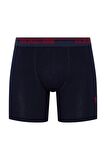U.S. Polo Assn. Erkek Boxer Set Kırmızı-Gri Melanj-Lacivert