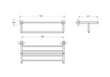 VitrA Base 200 A44108 Havlu Rafı, Krom