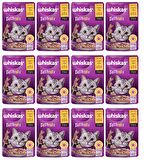 Whiskas Tasty Mix Kuzulu Tavuklu ve Havuçlu 85 gr 12'li Yetişkin Kedi Yaş Maması