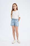 DeFacto Kız Çocuk Jean Şort B5037A825SMNM39