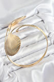 Pirinç İstiridye Model Gold Renk Kadın Pazu Bileklik