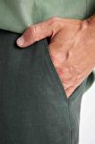 DeFacto %100 Keten Relax Fit Rahat Kesim Düz Paça Yazlık Pantolon C1117AX24SMKH498