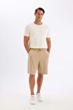 DeFacto Relax Fit Keten Karışımlı Yazlık Bermuda Şort C1240AX24SMBG674
