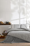 Özdilek NATURAL LİNE ÇİFT KİŞİLİK NEVRESİM TAKIMI Gri