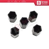 Opel Astra G H Corsa C D E Meriva A B Vectra C Zafira A 13160977 İçin 5 EA Siyah Bijon Kapağı 32 mm