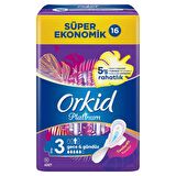 Orkid Platinum Hijyenik Ped Gece Süper Ekonomik Paket 16 Ped