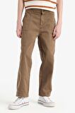Erkek Çocuk Loose Fit Beli Lastikli Twill Pantolon