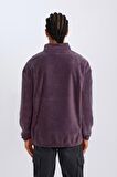 DeFacto Comfort Regular Fit Rahat Kalıp Dik Yaka Baskılı Polar Sweatshirt C7793AX24AUPR148