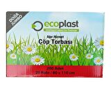 Ecoplast Battal Boy Çöp Torbası Poşeti - 500 Gr. - 90 Litre - 80 x 110 Cm / 10 Adetlik 5 Rulo