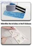 Mop Paspas Temizlik Seti Sıkıştırmalı Yüzey Temizlik Havlusu Uyumlu 360° Başlıklı Mikrofiber Bez Mop