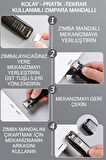Pratik Zımba Makinası Tekrar Kullanımlı 8 Adet Zımba Mandalı Kağıt Dosya Zarar Vermeyen Zımba