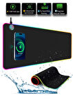 RGB Gaming Mouse Pad Kablosuz 15W Şarjlı 14 Mod LED Işıklı Kaymaz Oyun Mousepad 300x800mm XL