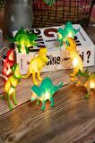 Dinozor String Light Çocuk Bebek Odası Aydınlatma 10 Adet Ledli Dinazor Pilli Işıklı 200 cm