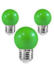 Dekoratif Led Ampul %85 Enerji Tasarruflu Ampul Isı Yapmayan E27 Duylu 3 Adet Led Ampul Yeşil