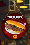 Et Döner Salonu için Çift Taraflı Karşılama Tabelası, Döner Dükkanı Kapı Duvar Tablo Pano Süs Dekoru
