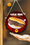 Et Döner Salonu için Çift Taraflı Karşılama Tabelası, Döner Dükkanı Kapı Duvar Tablo Pano Süs Dekoru