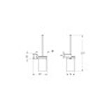 VitrA Base 800 A44087 Tuvalet Fırçalığı, Krom