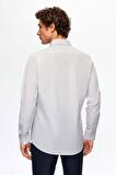 Slim Fit Gri Italyan Yaka Dar Kesim Klasik Kravatlık Uzun Kollu Kolay Ütülenebilir Nefes A 2HF02ORT5185