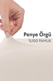 Calmera Home Tek Kişilik %100 Pamuk Penye Lastikli Çarşaf - 100 x 200 cm Bej