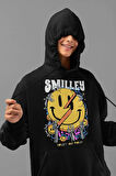 Smilley Forget Your Problem Baskılı Unisex Oversize Hoodie