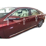 Honda Civic Fc5 2016 - 2020 Cam Çıtası 8 Parça Çelik Krom Paslanmaz ÇElik