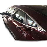 Honda Civic Fc5 2016 - 2020 Cam Çıtası 8 Parça Çelik Krom Paslanmaz ÇElik