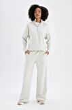 DeFactoFit Loose Fit Dik Yaka Fermuarlı Sporcu Sweatshirt C9406AX24AUGR493