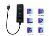 4 Port Usb Çoğaltıcı Çoklayıcı Hub Usb 3.0 Çoklama Pc Laptop Tüm Cihazlara Uyumlu