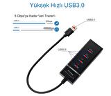 4 Port Usb Çoğaltıcı Çoklayıcı Hub Usb 3.0 Çoklama Pc Laptop Tüm Cihazlara Uyumlu