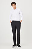 Erkek Siyah Slim Fit Dar Kesim Esnek Klasik Pantolon