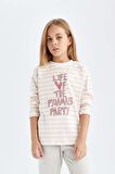 DeFacto Kız Çocuk Baskılı Uzun Kollu Pijama Takımı D3740A824AUER134