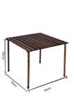 BAG THE JOY AHŞAP KATLANIR MASA SANDALYE SETİ – 70*70*55cm ANTRASİT - KOYU GRİ