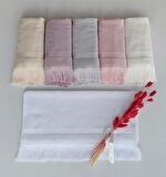 50X90 MYSOFT 6’LI SAÇAKLI ETAMİN HAVLU MÜRDÜM