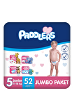 Paddlers Bebek Bezi 5 Numara Junior 52 Adet (11-18 Kg) Jumbo Paket