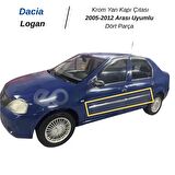 Dacia Logan Krom Yan Kapı Çıtası 4 Kapı 2005-2012 P. Çelik