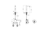 VitrA Origin A47221 Temassız Çanak Lavabo Bataryası, Elektrikli, Çift Su Girişli, Krom