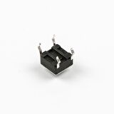 4 Pinli Push Buton - Siyah (6x6x5 mm)
