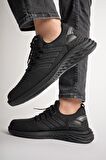 Muggo Montag Garantili Günlük Ortopedik Kaymaz Taban Bağcıklı Çizgili Erkek Sneaker Spor Ayakkabı