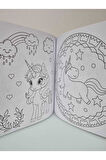 4E Boyama Kitabı Çocuklar İçin Mandala Unicorn Karatay