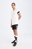 DeFactoFit Slim Fit Dar Kesim Sporcu Kısa Paça Skuba Dalgıç Kumaş Şort D0673AX24AUBK81