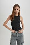 DeFacto Slim Fit Dar Kesim Halter Yaka Fitilli Kaşkorse Yıkamalı Soluk Efektli Atlet C4327AX24SPAR191
