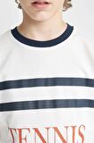 DeFacto Erkek Çocuk Oversize Fit Bisiklet Yaka Baskılı Kısa Kollu Tişört C4904A824HSER105