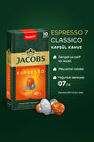 Jacobs Espresso 7 Classico Nespresso Uyumlu Alüminyum Kapsül Kahve 10 Adet X 5 Paket