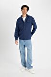 DeFacto Regular Fit Polo Yaka Basic Düz Pamuklu Uzun Kollu Gömlek B2654AX24AUNV147