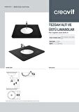 Creavit Mare 38x38 cm Tezgah Altı Lavabo MA037