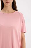 DeFacto Pijama Takımı Kısa Kollu Üst Esnek Belli Geniş Paça Altı-Fall in Love D8454AX25SPBR80